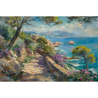 peinture paysage de bord de mer